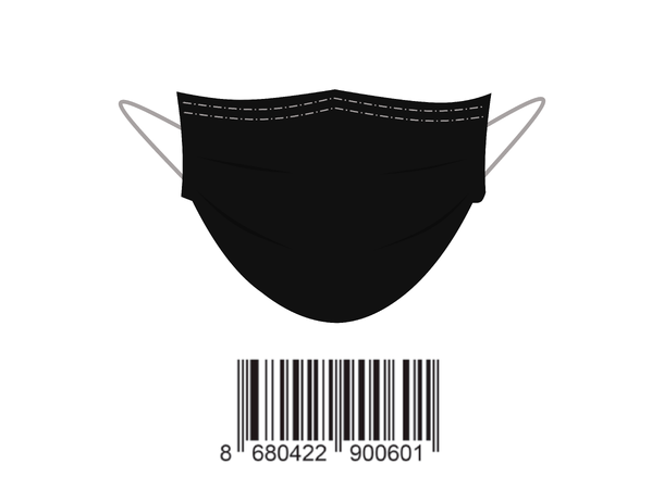 Munnbind type IIR (10) sorte Non-Woven - 3-lags | pakke med 10 stk 