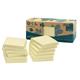 211150 5654-11BOX Notatblokk INFO 75x75 resirk gul (12) Post-IT | Miljøvennlig