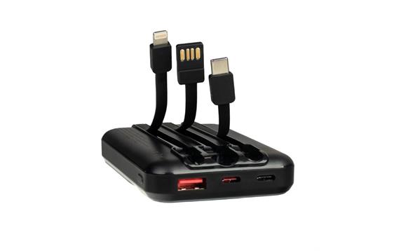 9445024  16065 R-ABS LED Built-i cables Powerbank 10.000mHa
