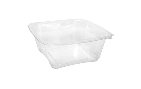 9433823 Paccor E400644 Salatbeger "SQ" 1250ml |180x180x74mm Begerbunn klar rPET uten lokk (396 stk)