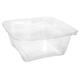 9433823 PaccorE400644 Salatbeger "SQ" 1250ml |180x180x74mm Begerbunn klar rPET uten lokk (396 stk)