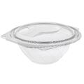 Salatbolle rund 500ml med hengslet lokk rPET salatbolle | (400 pr. eske)