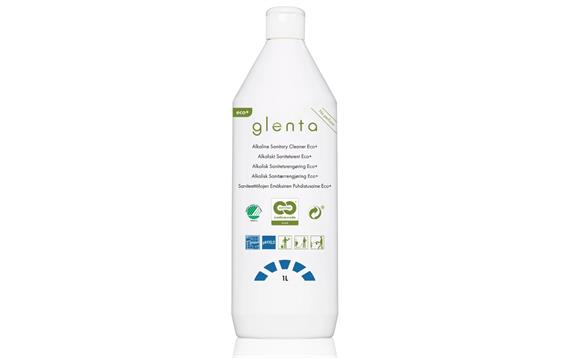 9444970   Sanit&#230;r alkalisk GLENTA Eco+  1L (12) Alkalisk rengj&#248;ringsmiddel | Uparfymert