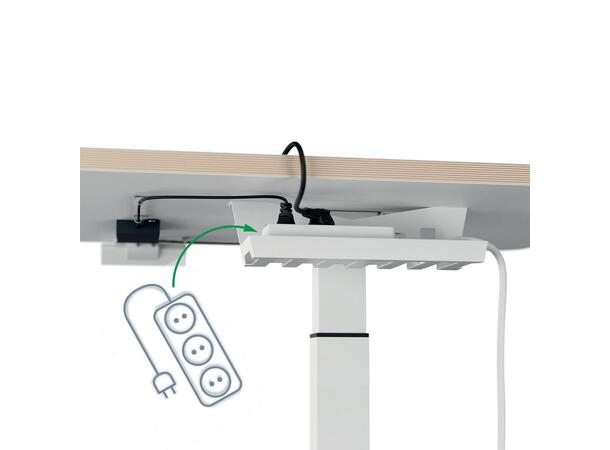 Skrivebord LEITZ hev/senk Elektrisk hvit Fullergonomisk sitt- & ståbord | EL 