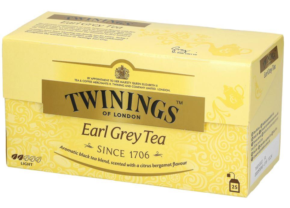 9442998  12651 Te TWININGS earl grey (25) Kvalitetste fra kjente TWININGS