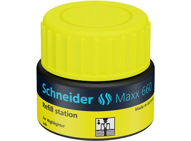 Textmarker refill Schneider 30ml (6) Gul 
