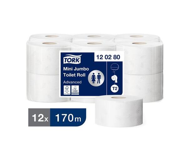 Toalettpapir TORK Adv Mini Jumbo 170 m Toalettrull av høy kvalitet 