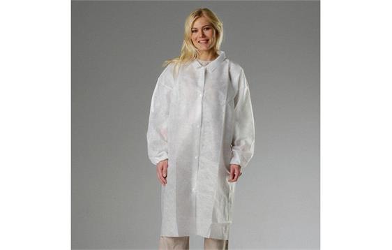 9427704 Granberg 210.0090 Besøksfrakk GRANBERG non-woven hvit(100) Engangs frakk
