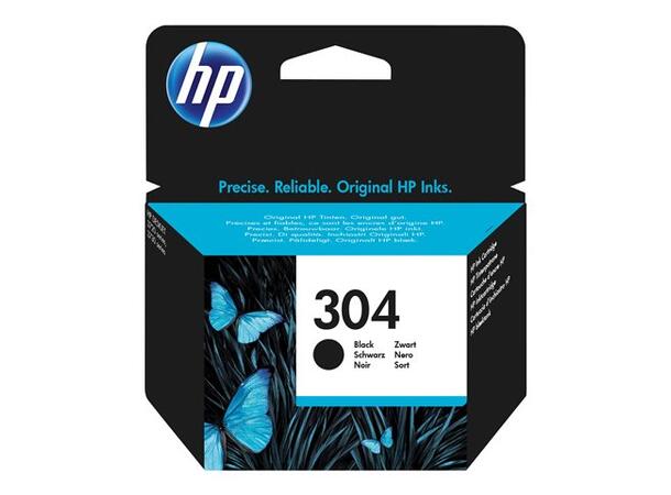 Blekk HP 304 Black Blekk | Sort 