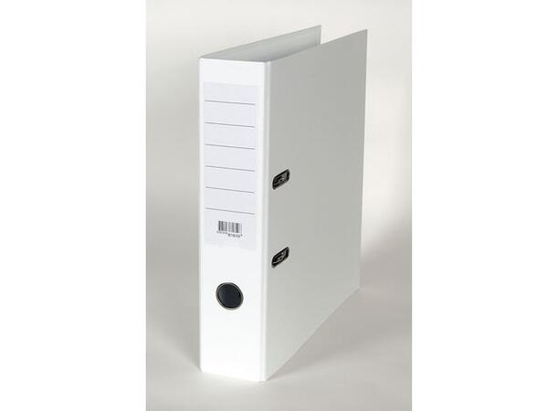Brevordner 80mm A4 uten skinne hvit 