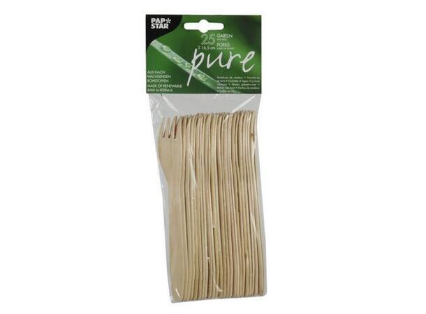 Engangsgaffel PURE tre 16,5 cm (25) Engangsservice | Gaffel | Tre 