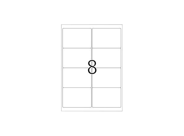 Etikett HERMA adr A4 99,1x67,7mm (800) Hvite permanent klebende etiketter 