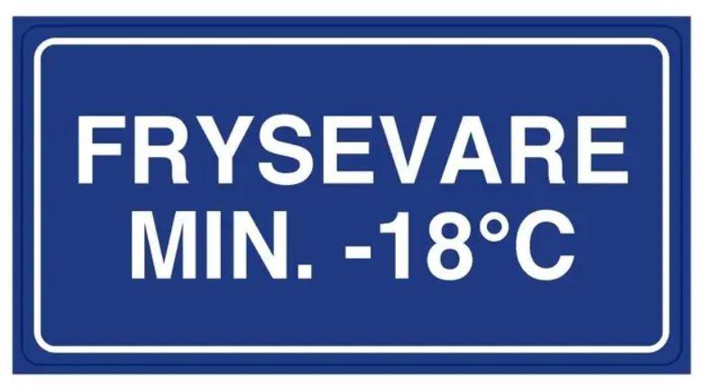 9444065  237798 Etikett &quot;Frysevare min -18*C&quot; (500) 110 x 55 mm | Varseletikett