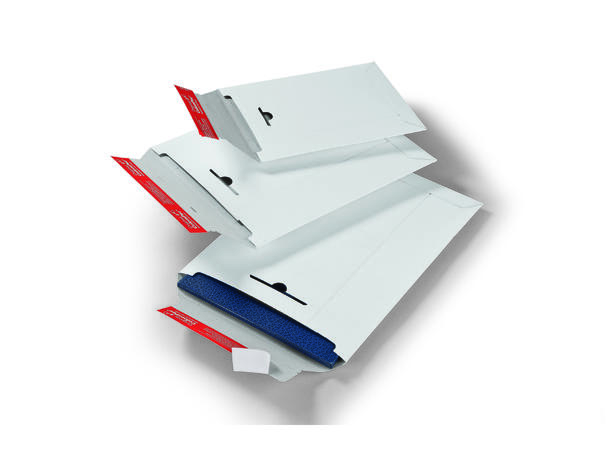 Hvite konvolutter av kartong 285 x 370 x -30 | 109 gr. pr. stk. 