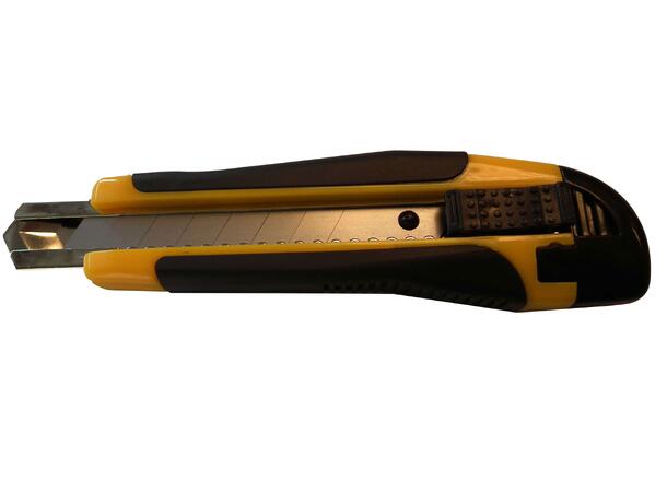 Kniv stor 18mm - Med Gummigrep Pappkniv | Pakkekniv | Lager 