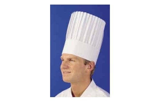 9438980  C-025 Kokkehatt med krone non-woven 25cm (50) 