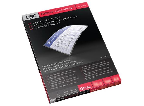 Lamineringslomme GBC A4 HS 125my (100) 