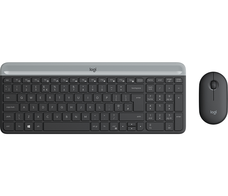 9446306 Logitech 920-009200 Logitech MK470 Slim Trådløst Desktop Set Grafitt (Nordisk)