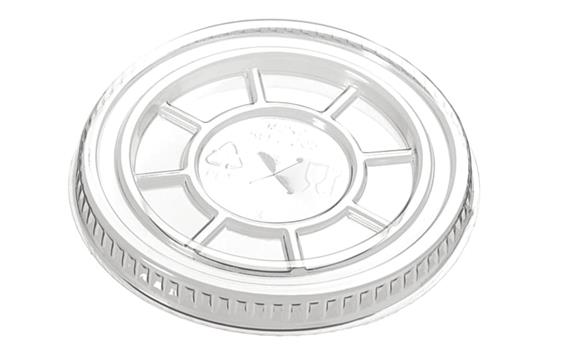 9443701 Paccor 114106 Lokk flate i rPET til beger 95mm m. hull (eske 800 stk)