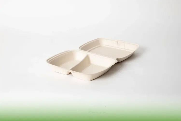 9444513   NoiBio matboks bagasse 2-rom 23 x 20,5 x 6,75 cm | 200 stk pr eske