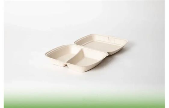 9444513   NoiBio matboks bagasse 2-rom 23 x 20,5 x 6,75 cm | 200 stk pr eske