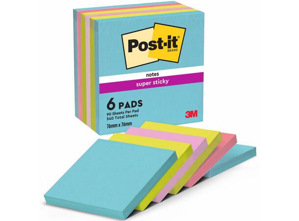 Notatblokk POST-IT SSN 76x76 Cosmic (6) 