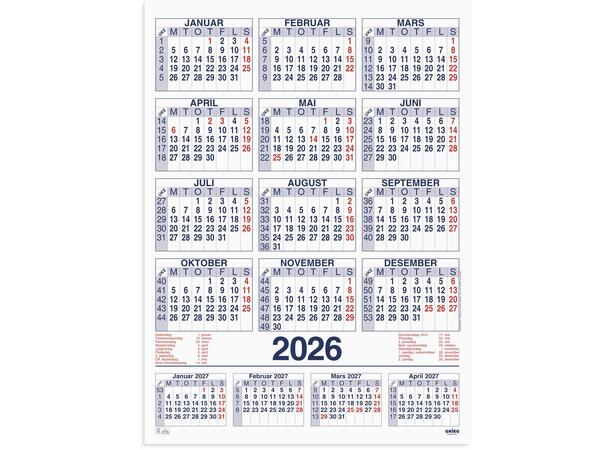 Plakatkalender GRIEG 2026 59x80 cm 