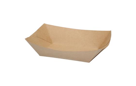 9442819  300698 Pommes Frites skål 19,x14,x3,5 cm brun 500 stk pr kartong