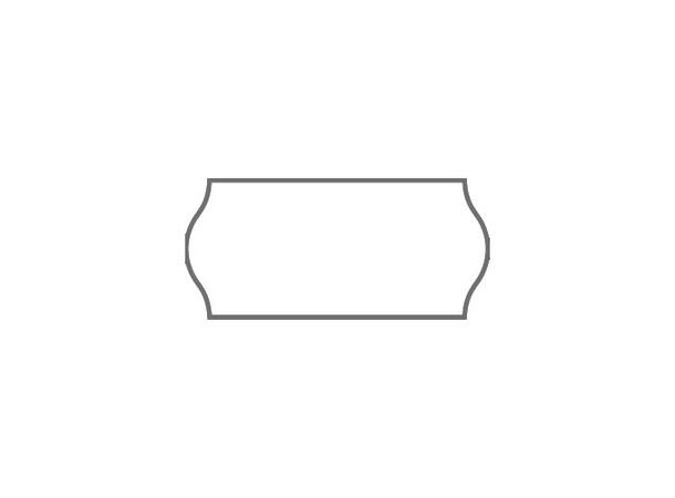 Prisetikett 26x12 mm hvit nøytral (1500) til 1 linjers prismaskin, permanent lim 