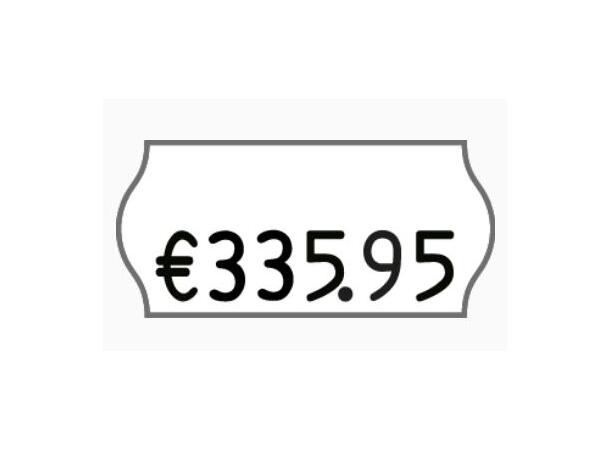 Prismaskin med 1 linje/6 tegn 26x12mm Contact Premium pristang | 6 siffer 
