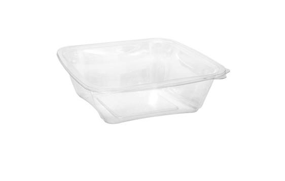 9433822 Paccor E400645 Salatbeger "SQ" 1000ml |180x180x61mm Begerbunn klar rPET uten lokk (396 stk)