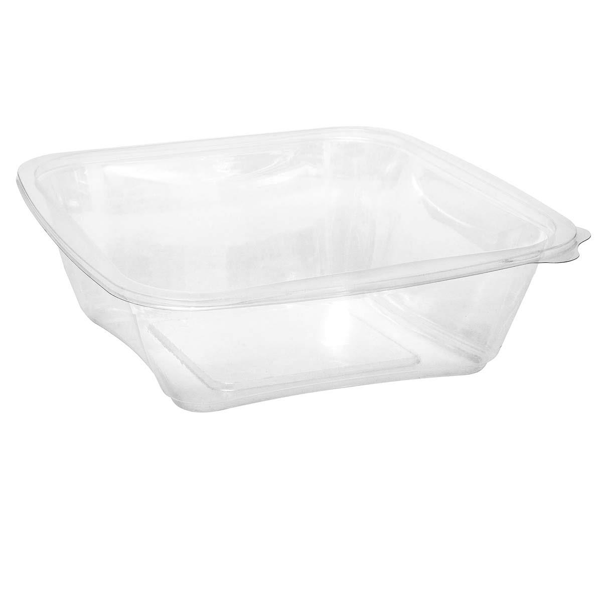 9433822 Paccor E400645 Salatbeger "SQ" 1000ml |180x180x61mm Begerbunn klar rPET uten lokk (396 stk)