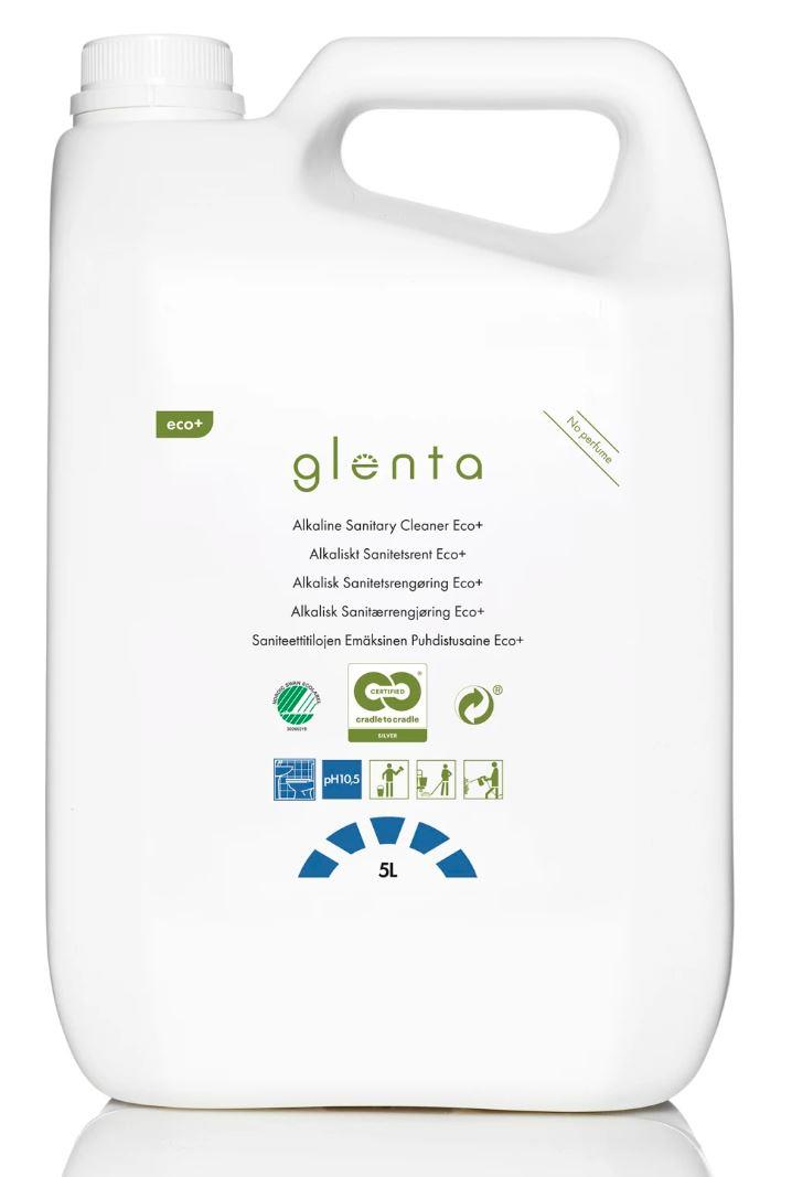 9444971   Sanit&#230;r alkalisk GLENTA Eco+  5L (3) Alkalisk rengj&#248;ringsmiddel | Uparfymert