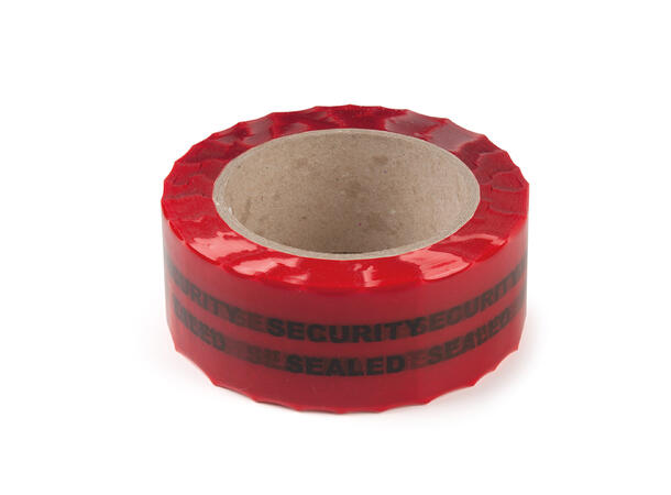 Sikkerhetstape 45mm X 50m  50my Rød | med nummerering 