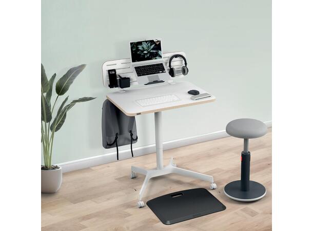 Skrivebord LEITZ hev/senk hvit Fullergonomisk sitt- & ståbord | Manuell 