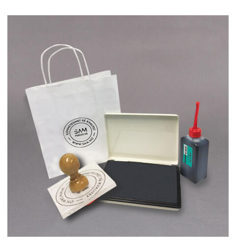 Stort stempel til papirposer matt papir 135x195 mm| Stempelpakke for papirposer