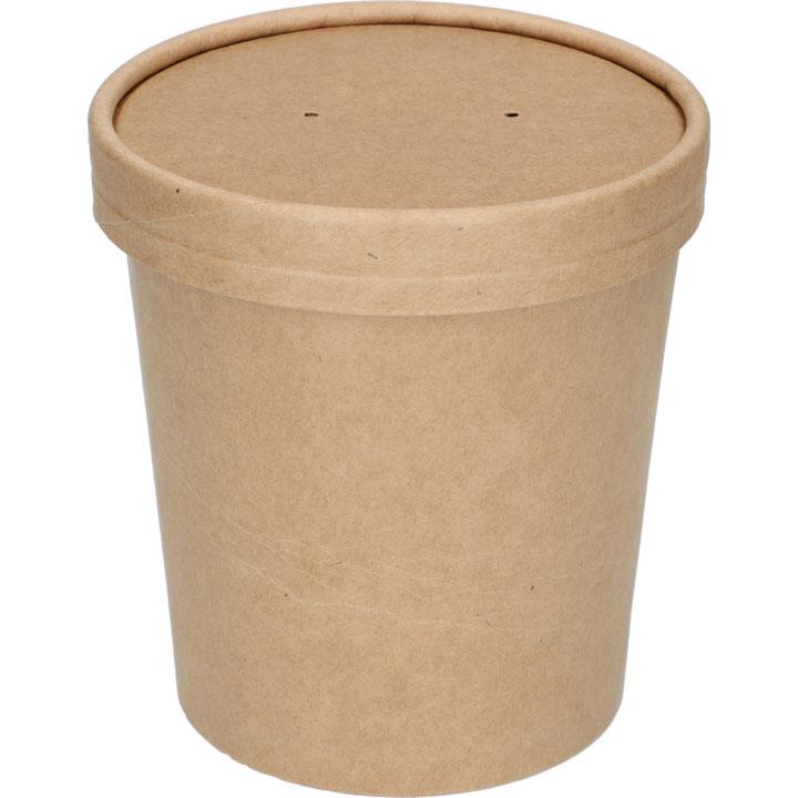 9442824  176716 Suppebeger med lokk brun 45 cl 250 stk pr kartong