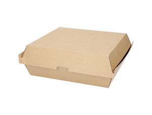 Take-away boks 20x18X7,5 cm brun 150 stk pr kartong 