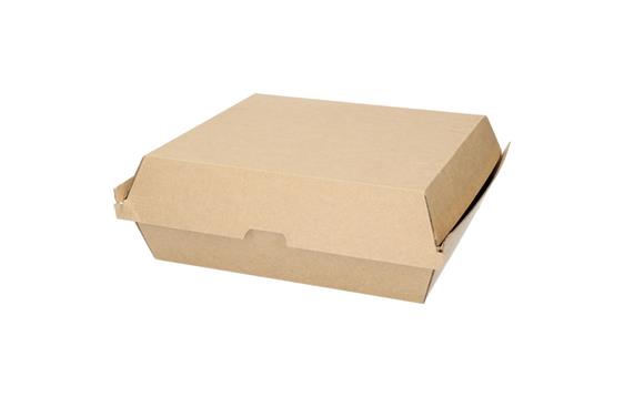 9442795  41181 Take-away boks 20x18X7,5 cm brun 150 stk pr kartong