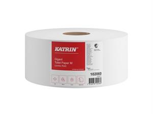 Toalettpapir Katrin Basic Gigant 1-lag 435 meter, resirkulert 