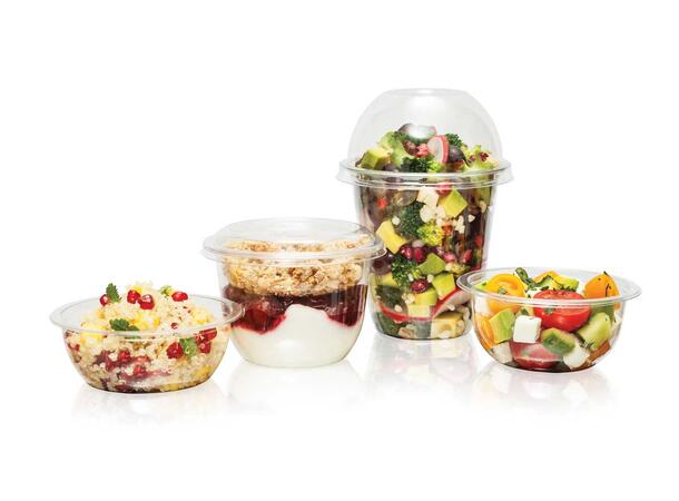 Tri-Pot™ beger Med. 300 ml | 99 x 63 mm Deli/salatbeger i rPET (900 stk) 
