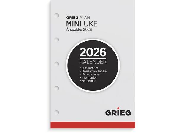 Årspakke GRIEG Mini 2026 uke 