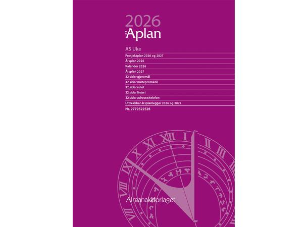 Aplan A5 Uke årssett 2026 Refill ukeplanlegger | Årspakke 