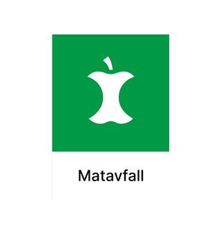 Avfallsmerker Matavfall A4 Kildesortering | Selvklebende