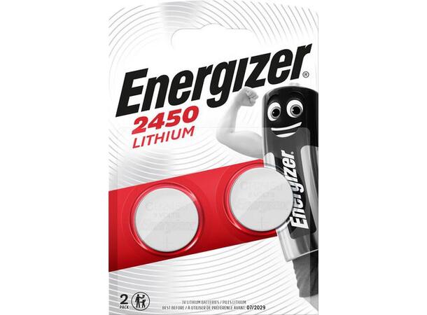 Batteri ENERGIZER Lithium CR2450 3V (2) Lithium knappcelle 3V 