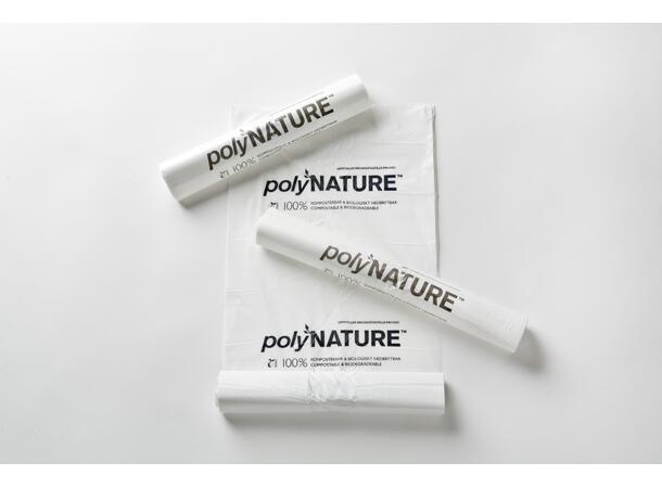 Biosekk POLYNATURE 160L 20my hvit (10) Avfallsekk 160 l 
