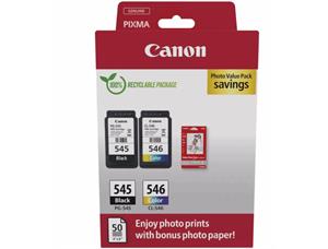 Canon Blekk PG-545/CL-546 Photo Value-Pk Inkludert 50 stk. fotopapir 
