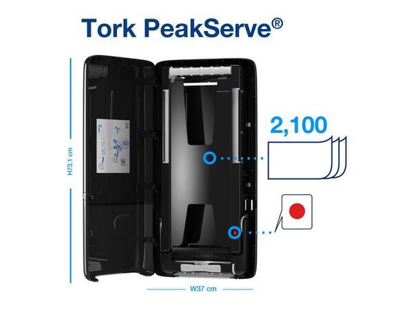 Dispenser TORK PeakServe H5 sort 
