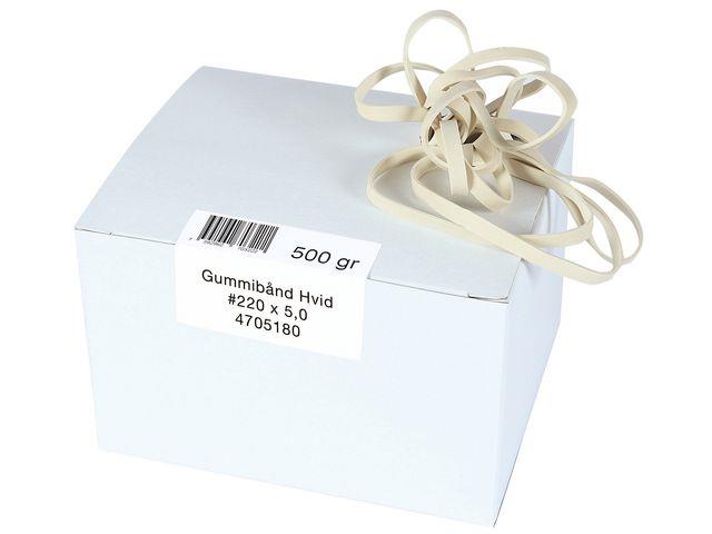 138735  4705180 Gummistrikk SIAM nr 220/4 hvit (155) Gummistrikk