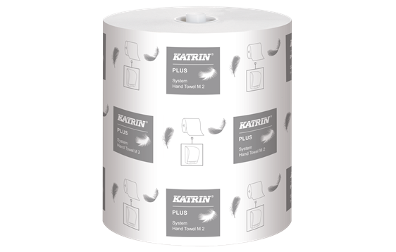 9430696 Katrin 58167 Håndtørk Katrin Plus System Towel M2 2-lag hvit 140 meter